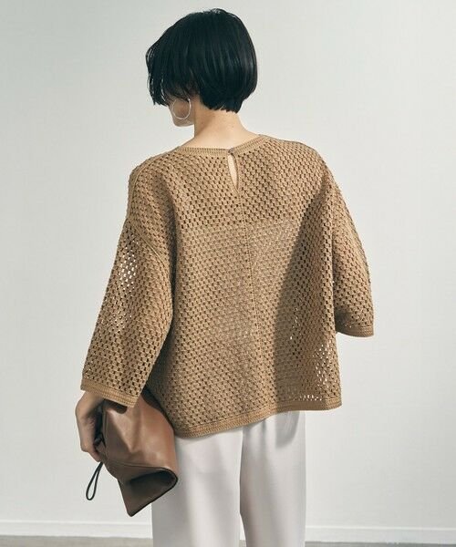 UNFILO / アンフィーロ ニット・セーター | クロシェレースニット ハーフスリーブ プルオーバー | 詳細1