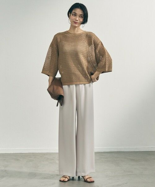 UNFILO / アンフィーロ ニット・セーター | クロシェレースニット ハーフスリーブ プルオーバー | 詳細2