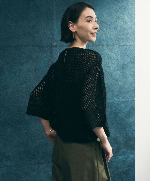 UNFILO / アンフィーロ ニット・セーター | クロシェレースニット ハーフスリーブ プルオーバー | 詳細11