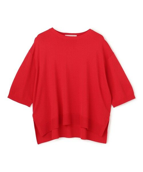 UNFILO / アンフィーロ ニット・セーター | スゴ機能美ニット ハーフスリーブ（スカーレット）