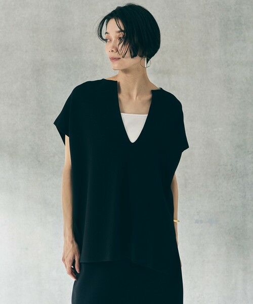 UNFILO / アンフィーロ ニット・セーター | 【WEB限定カラー】スゴ機能美ニット キーネック ジレ | 詳細9