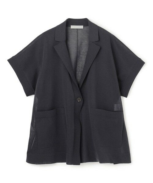 UNFILO / アンフィーロ ベスト | シアーフォルムニット ジャケットジレ（チャコール）