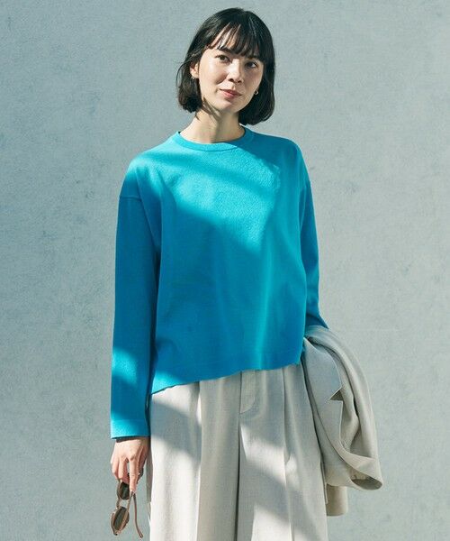 UNFILO / アンフィーロ ニット・セーター | シアーフォルムニット クルーネック | 詳細13