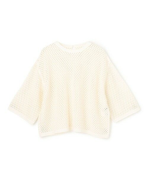UNFILO / アンフィーロ ニット・セーター | クロシェレースニット ハーフスリーブ プルオーバー（エクリュ）