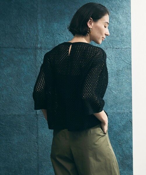 UNFILO / アンフィーロ ニット・セーター | クロシェレースニット ハーフスリーブ プルオーバー | 詳細5