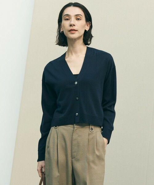 UNFILO / アンフィーロ カーディガン・ボレロ | イージーカーディガン クロップド（ネイビー）