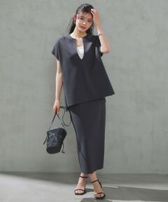 UNFILO / アンフィーロ ミニ・ひざ丈スカート | 【WEB限定カラー】スゴ機能美ニット Iラインスカート