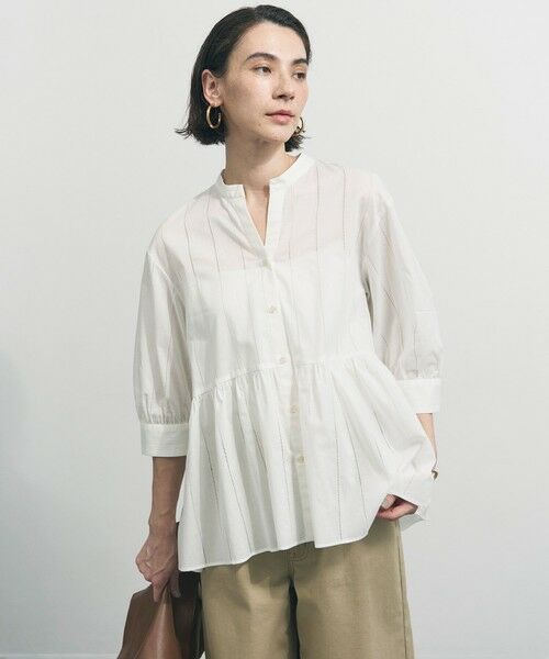 UNFILO / アンフィーロ シャツ・ブラウス | ペプラム ギャザーブラウス（オフ）