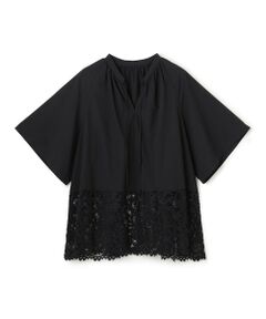 UNFILO / アンフィーロ シャツ・ブラウス | レースヘム ギャザーブラウス
