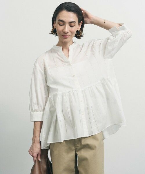 UNFILO / アンフィーロ シャツ・ブラウス | ペプラム ギャザーブラウス | 詳細1