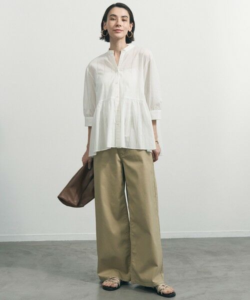 UNFILO / アンフィーロ シャツ・ブラウス | ペプラム ギャザーブラウス | 詳細3