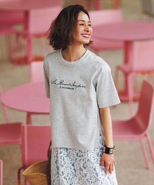 UNFILO / アンフィーロ カットソー | 【VERY掲載】BEAUTY FORM-T cotton ロゴ ハーフスリーブ Tシャツ | 詳細10