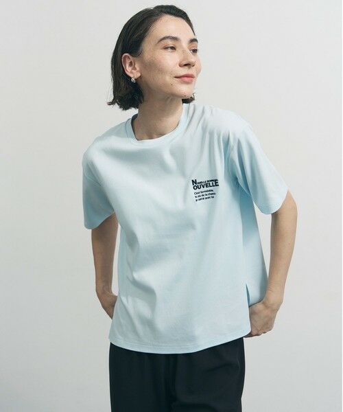 UNFILO / アンフィーロ カットソー | BEAUTY FORM-T cotton ロゴ ハーフスリーブ Tシャツ（ライトブルー）