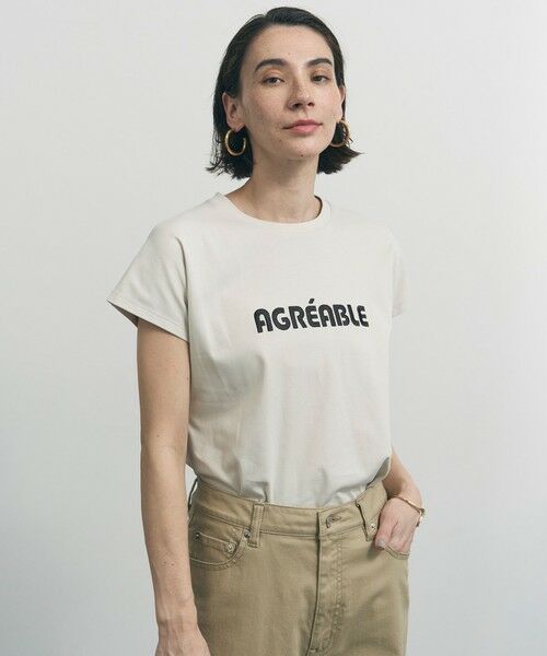 UNFILO / アンフィーロ カットソー | BEAUTY FORM-T cotton ロゴ フレンチスリーブ Tシャツ | 詳細1