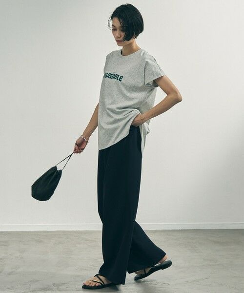 UNFILO / アンフィーロ カットソー | BEAUTY FORM-T cotton ロゴ フレンチスリーブ Tシャツ | 詳細9