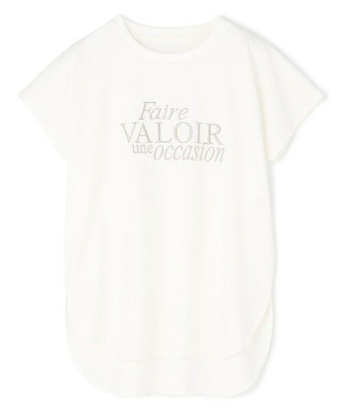 UNFILO / アンフィーロ カットソー | BEAUTY FORM-T cotton ロゴ フレンチスリーブ Tシャツ（オフ）