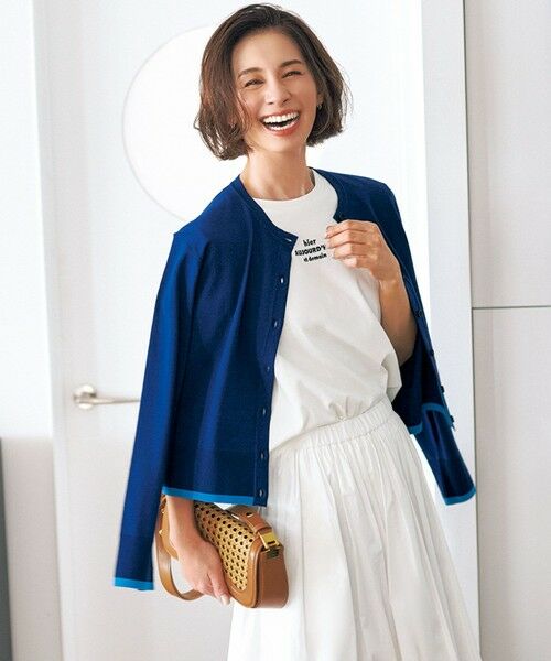 UNFILO / アンフィーロ カットソー | BEAUTY FORM-T cotton ロゴ フレンチスリーブ Tシャツ | 詳細23