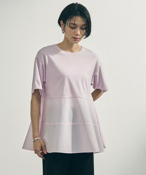 UNFILO / アンフィーロ カットソー | 【VERY掲載】BEAUTY FORM-T コンビティアード Ｔシャツ（ピンク）