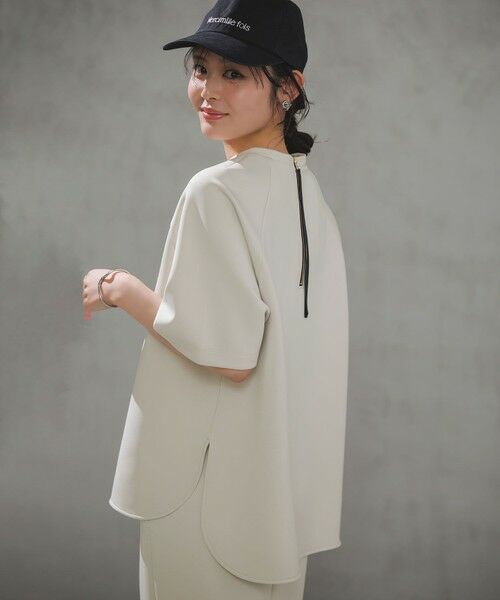 UNFILO / アンフィーロ スウェット | BEAUTY FORM JERSEY light バックZIP プルオーバー（グレージュ）