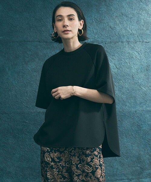 UNFILO / アンフィーロ スウェット | BEAUTY FORM JERSEY light バックZIP プルオーバー（ブラック）