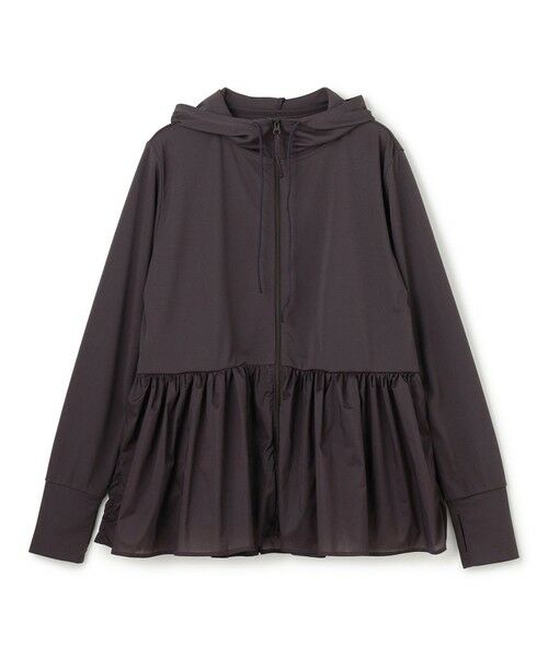 UNFILO / アンフィーロ パーカー | 【VERY掲載】ラッシュガード ペプラムフーディ（チャコール）