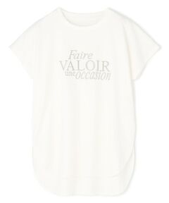 UNFILO / アンフィーロ カットソー | BEAUTY FORM-T cotton ロゴ フレンチスリーブ Tシャツ