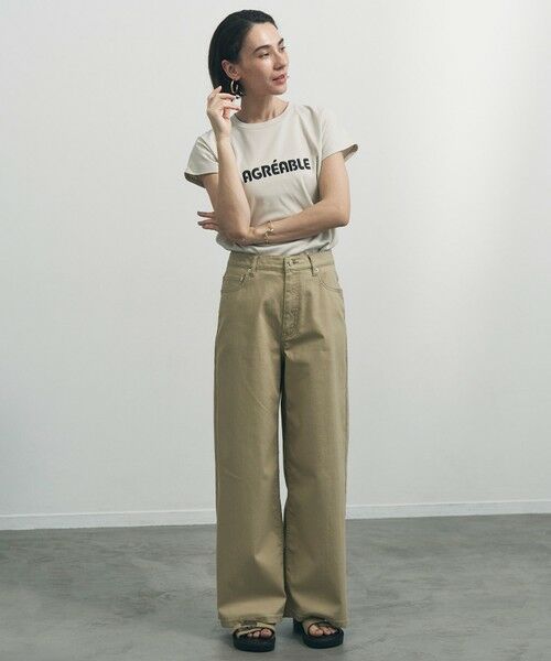 UNFILO / アンフィーロ カットソー | BEAUTY FORM-T cotton ロゴ フレンチスリーブ Tシャツ | 詳細4