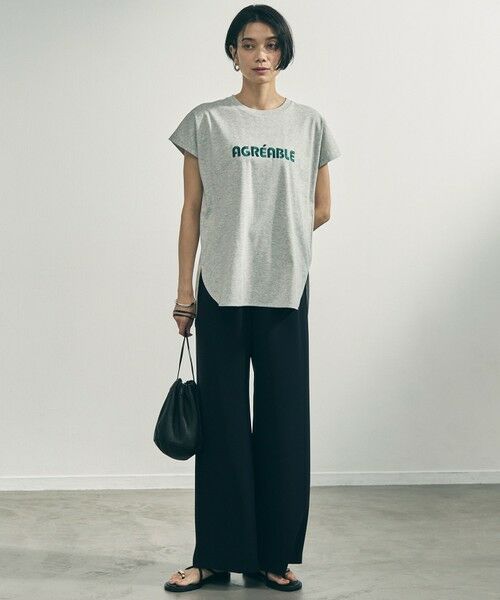 UNFILO / アンフィーロ カットソー | BEAUTY FORM-T cotton ロゴ フレンチスリーブ Tシャツ | 詳細8