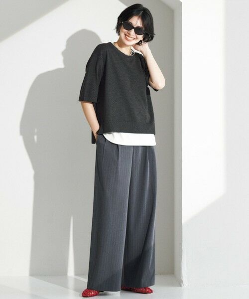 UNFILO / アンフィーロ カットソー | 【新色追加】BEAUTY FORM-T cotton ロゴ フレンチスリーブ Tシャツ | 詳細20