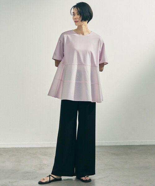 UNFILO / アンフィーロ カットソー | 【VERY掲載】BEAUTY FORM-T コンビティアード Ｔシャツ | 詳細9