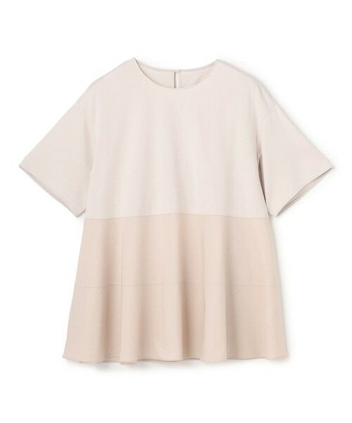 UNFILO / アンフィーロ カットソー | 【VERY掲載】BEAUTY FORM-T コンビティアード Ｔシャツ（グレージュ）