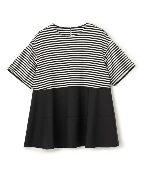 UNFILO / アンフィーロ カットソー | 【VERY掲載】BEAUTY FORM-T コンビティアード Ｔシャツ（ボーダーブラック）