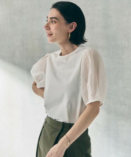 UNFILO / アンフィーロ カットソー | BEAUTY FORM-T タックスリーブ Tシャツ | 詳細1