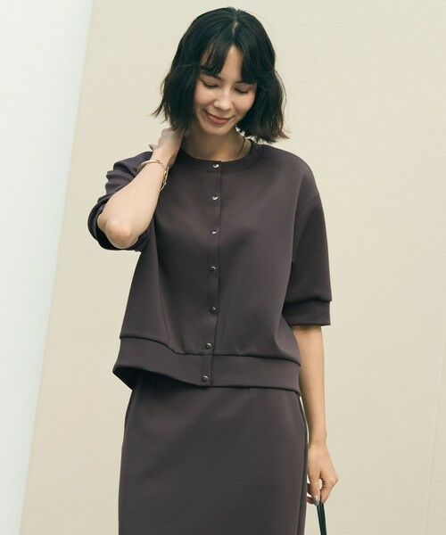 UNFILO / アンフィーロ カーディガン・ボレロ | BEAUTY FORM JERSEY light スナップカーディガン | 詳細1