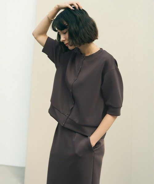 UNFILO / アンフィーロ カーディガン・ボレロ | BEAUTY FORM JERSEY light スナップカーディガン | 詳細2