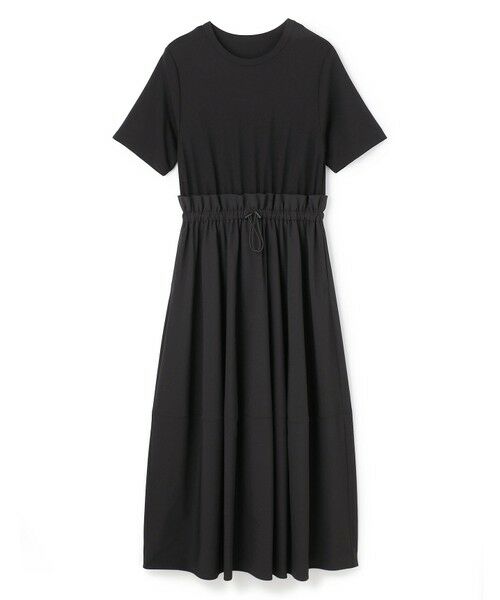 UNFILO / アンフィーロ ロング・マキシ丈ワンピース | 【VERY掲載】BEAUTY FORM-T コンビワンピース（ブラック×ブラック）