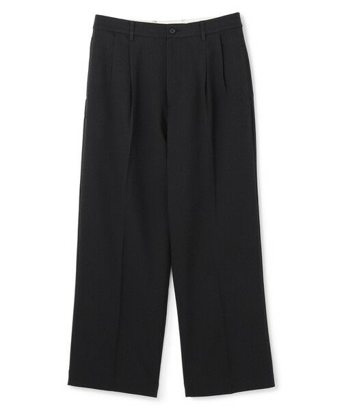 UNFILO / アンフィーロ スラックス・ドレスパンツ | ウーリーノ 2タックスラックス(ブラックピンストライプ)