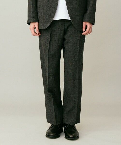 UNFILO / アンフィーロ スラックス・ドレスパンツ | ウーリーノ 2タックスラックス(グレーチェック)