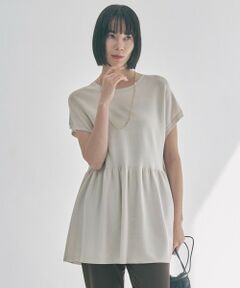 UNFILO / アンフィーロ ニット・セーター | スゴ機能美ニット フレンチスリーブ ペプラム