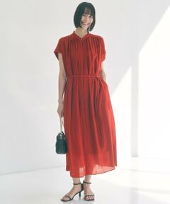 UNFILO / アンフィーロ ロング・マキシ丈ワンピース | 【WEB限定カラー】ヴィンテージシアー ギャザーワンピース