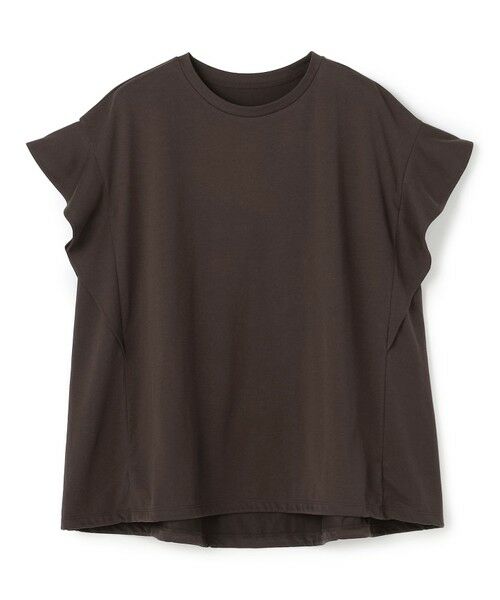 UNFILO / アンフィーロ カットソー | プレーティング フレアスリーブ Tシャツ（ブラウン）