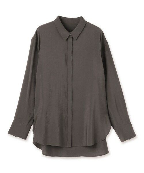 UNFILO / アンフィーロ シャツ・ブラウス | フィブリルクロス オーバーシャツ（チャコール）