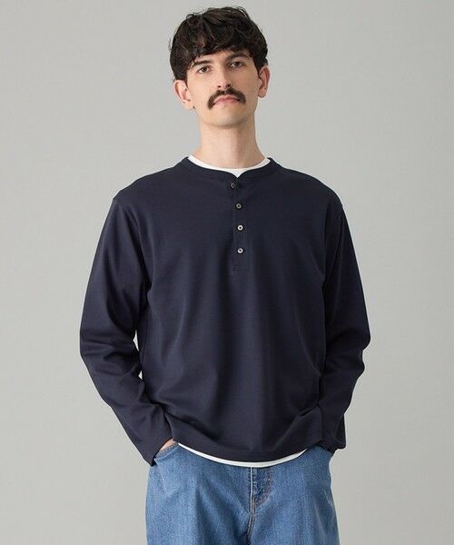 UNFILO / アンフィーロ スウェット | 3シーズンスウェット ヘンリーネックTEE(ネイビー)