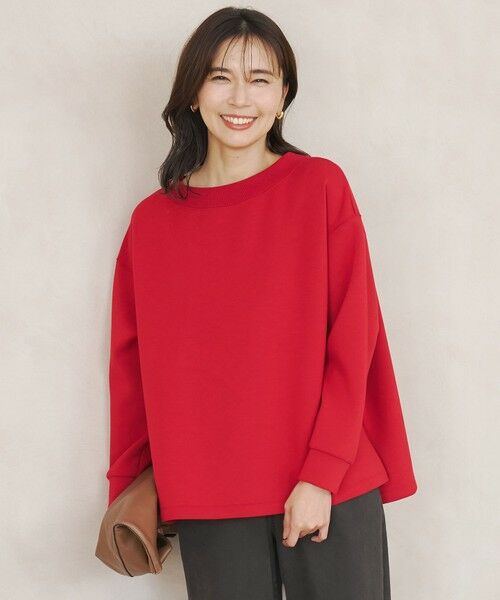 UNFILO / アンフィーロ スウェット | BEAUTY FORM JERSEY サイドスリット プルオーバー（レッド）