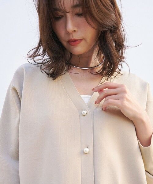 UNFILO / アンフィーロ カーディガン・ボレロ | BEAUTY FORM KNIT Vカーディガン | 詳細4