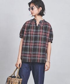 UNITED ARROWS - 新品タグ付★ユナイテッドアローズチェックギャザーボリュームブラウス UNITED ARROWS（ユナイテッドアローズ）の「□UWSC チェック