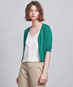 UNITED ARROWS / ユナイテッドアローズ カーディガン・ボレロ | ○UBCB ハイツイストコットン Vネック ショートカーディガン