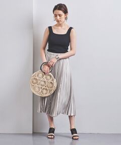 UNITED ARROWS / ユナイテッドアローズ ミニ・ひざ丈スカート | UWSC サテン アコーディオン プリーツスカート