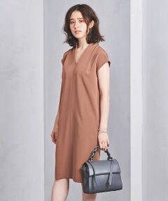 UNITED ARROWS / ユナイテッドアローズ ミニ丈・ひざ丈ワンピース | UBCB エアリー Vネック フレンチスリーブ ワンピース