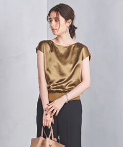 UNITED ARROWS / ユナイテッドアローズ ニット・セーター | UBCB サテンコンビ フレンチスリーブニット